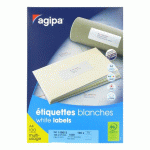 ETIQUETTE ADRESSE MULTI-USAGES 105 X 57 MM AGIPA 119013 BLANCHE - BOÎTE DE 1000