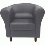 FAUTEUIL MARTA TISSU POLYESTER ANTHRACITE - MMP