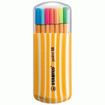 FEUTRE À POINTE FINE POINT 88, ÉTUI RAYÉ FLUO DE 20