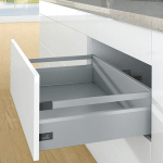 KIT ARCITECH 126 AVEC BANDEAUX HAUTEUR 186 - DÉCOR : BLANC - LONGUEUR : 550 MM HETTICH DÉCOR BLANC