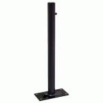 POTELET RABATTABLE SOLIBLOC Ø 76 MM INOX BROSSÉ - NOIR 9005 - PROCITY