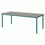 TABLE MALIBU 180X80 T4 4P STRA ABS BÉTON F186/BLEU 5018