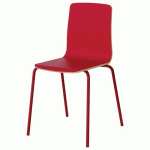CHAISE MALIBU 4P T6 COQUE ROUGE U321 / ACIER ROUGE 3020 - MANUTAN EXPERT