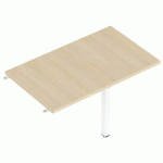 ENIS RETOUR 120 X 60 CM + 1 PIED BLANC PLT. CHÊNE CLAIR - MBA