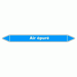 LOT DE 3 - MARQUEUR DE TUYAUTERIE - AIR ÉPURÉ - EN VINYLE LAMINÉ - NFX 08-105 355 X 37 MM