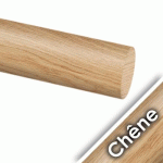 MAIN COURANTE RONDE EN CHÊNE BRUT - DIAMÈTRE 42 MM - 4 MÈTRES DESIGN PRODUCTION