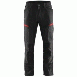 PANTALON DE TRAVAIL SERVICES STRETCH NOIR/ROUGE TAILLE 48C - BLAKLADER