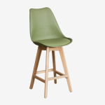 SKLUM - LOT DE 2 TABOURETS HAUTS 67 CM NORDIC VERT MILITAIRE CLAIR - VERT MILITAIRE CLAIR