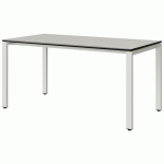 TABLE MALIBU 160X80 T6 SOUDÉ ST BLC SEL W911/NOIR BLC 9016