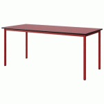 TABLE MALIBU 180X80 T6 4P STRA ROUGE U321/NOIR ROUGE 3020 - MANUTAN EXPERT