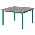 TABLE MALIBU 80X80CM T1 4P STRA ABS BÉTON F186/BLEU 5018