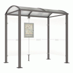 ABRI BUS VOÛTE 2.50 M - 1 BARDAGE LATÉRAL - GRIS PROCITY - PROCITY