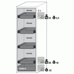 ARMOIRE SÉCURITÉ S-PHOENIX-90 S90.196.060.075.FDASR GRIS - ASECOS