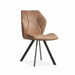 CHAISE INTERIEURE - METAL - SOFTYL COGNAC -ALICIA