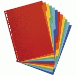 INTERCALAIRES CARTE LUSTRÉE 400G 12 POSITIONS - A4 MAXI - EXACOMPTA