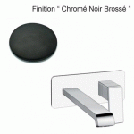 LAVABO MURAL QUADRI S PLAQUE SAILLIE 22.5 CM CHROME NOIR BROSSÉ - CRISTINA ONDYNA QS25875