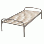 LIT EVOLUTION STANDARD 90X200 CM SOMMIER LATTES COLORIS TAUPE - MANUTAN COLLECTIVITÉS