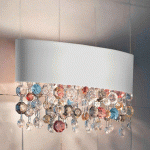MASIERO APPLIQUE OLA OV 50 CRISTAUX BLANC/COULEUR FROIDE