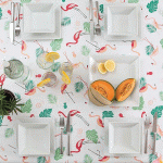 NAPPE TOILE CIREE RONDE MANHATTAN SUDSEE 150CM