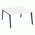 PÔLE 2 BUREAUX BLANCS L 140 X 163 CM - EXPRIM - PIÉTEMENT ANTHRACITE