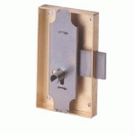 SERRURE À COFFRE CAMBRÉ 80X60MM AXE 40MM LG 12 GAUCHE FINITION FER - DEVISMES - 12033-005-G
