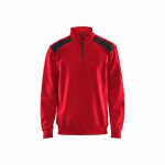 SWEAT CAMIONNEUR AVEC DÉTAIL AUX ÉPAULES - ROUGE ET NOIR - XL BLAKLADER