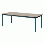 TABLE MALIBU 180X80 T3 4P STRA ANTIB ACACIA/NOIR BLEU 5025