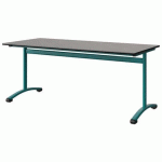 TABLE MALIBU 180X80 T6 DL STRA BÉTON F186/NOIR BLEU 5018