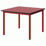 TABLE MALIBU 80X80CM T3 4P STRA ROUGE U321/NOIR ROUGE 3020