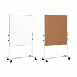 PAPERBOARD - CHEVALET MOBILE À PAPERBOARD DOUBLE FACE DUO BI-OFFICE