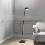 TOP LIGHT PUK! 120 FLOOR LED CLAIRES/MATES, NOIR MAT