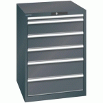 ARMOIRE NOIR 717X725X1000 AVEC 6 TIR. 200KG _ 14.510.060 - LISTA