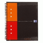 LOT DE 5 - CAHIER SPIRALE OXFORD INTERNATIONAL NOTEBOOK 17 X 22 CM - PETITS CARREAUX - 160 PAGES