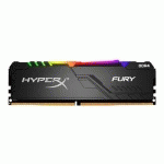 HYPERX FURY RGB - DDR4 - KIT - 32 GO: 4 X 8 GO - DIMM 288 BROCHES - 2666 MHZ / PC4-21300 - MÉMOIRE SANS TAMPON