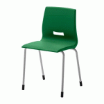 LOT DE 4 - CHAISE SCOLAIRE OCTAVE TAILLE 6 - CM2 / COLLÈGE / LYCÉE - VERT FONCÉ