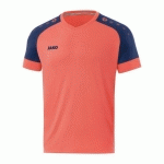 MAILLOT DE FOOT MANCHES COURTES - JAKO - CHAMP 20 ORANGE FLUO/BLEU MARINE