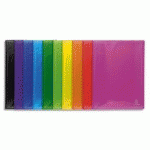 PROTEGE-DOCUMENTS EXACOMPTA IDERAMA - EN POLYPROPYLENE GLOSSY - 200 VUES/100 POCHETTES - COLORIS ASSORTIS - LOT DE 8