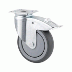 ROULETTE PIVOTANTE AVEC FREIN FORCE:100 KG H HT:160 MM - TENTE