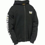 SWEAT DE TRAVAIL MOLLETONNÉ À CAPUCHE AVEC LOGO BANNIÈRE - NOIR - TAILLE XXL CATERPILLAR
