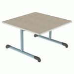 TABLE BANDANA 80X80 T1 DL STRAT POLY. ÉRABLE G. BEIGE/LAGON - MOBIDECOR