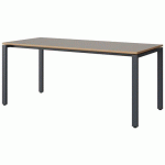 TABLE MALIBU 180X80 T6 SOUDÉ STRA ALAISÉ GRIS U727/GRIS 7016