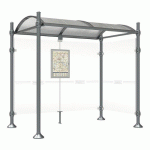 ABRI BUS PROVINCE 2.50 M 1 BARDAGE LAT. AGORA GRIS PROCITY - PROCITY