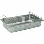 BAC GASTRONORME PERFORÉ INOX - AVEC ANSES PANIER - GN 1/1 PROFONDEUR 15 CM