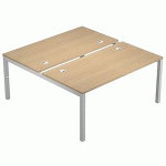 BENCH 2 POSTES DÉPART PIED MÉTAL TRENDY 140CM CHÊNE - BLANC - ARTARREDI