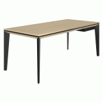 BUREAU DROIT DIRECTION ONYX L 170 CM CHÊNE CLAIR AVEC TIROIR INTÉGRÉ