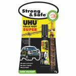 LOT DE 2 - COLLE UHU STRONG AND SAFE - TUBE DE 7 G