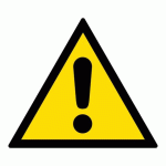 LOT DE 2 - SIGNALÉTIQUE DE DANGER - PICTO DANGER GÉNÉRAL - W001 - ISO 7010 PVC 2 MM 200 MM