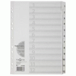 LOT DE 7 - INTERCALAIRES, CARTON, CHIFFRES 1 - 12, A4, 12 TOUCHES