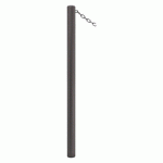 POTELET CARREFOUR Ø60 MM CHAINES 1 ANNEAU GALVA GRIS PROCITY - PROCITY