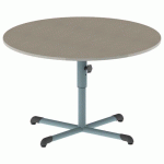 TABLE BANDANA ROND Ø120 T4/T6 PC STR POLY EG. BEIGE/LAGON - MOBIDECOR